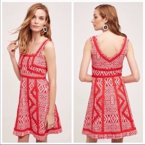 Anthropologie Maeve Red Emma Dress